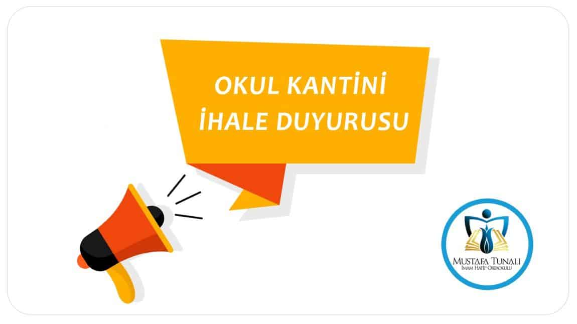OKUL KANTİNİ  İHALE DUYURUSU